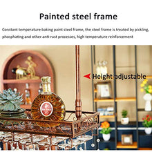 Wine Rack, Wine Rack Calici Rack, regolabile altezza del soffitto Capovolto attaccatura del supporto di Wine Glass Pendant decorazioni in cristallo stile dell'annata decorazioni applicazione Rack, 100