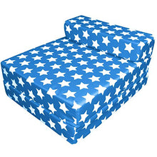 Divano letto singolo pieghevole a Z letto futon per adulti e bambini letto supplementare per pigiama party, lettino pieghevole con materasso a Z – stelle blu