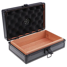 KEKEYANG humidor Portable di Viaggio Cigar Caso Cigar Box Cigar Bagagli Diaplay Contenere Scatole Cigar Humidor con umidificatore - Coperchio in Alluminio - L.20 x W.12 x H. 6,5 Centimetri Sigaro