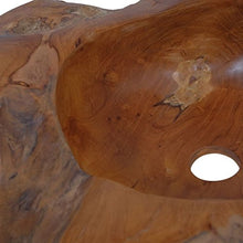 Roderick Irving - Lavabo da bagno in teak massiccio, 45 cm, dimensioni ca. 45 x 12-15 cm (diametro x altezza).