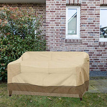 LICHENGTAI Copertura Protettiva per Divano, Copridivano Esterno, Copertura per Divano a 3 Posti Copertura di Panca Impermeabile Anti Vento Anti Polvere Copridivano da Giardino