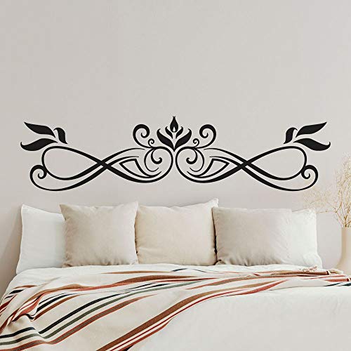 T-MK344 - Adesivi per testiera del letto, 44 x 180 cm, colore: Nero