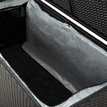 Tidyard Baule Cassapanca da Giardino Grande Impermeabile in Rattan, Contenitore da Esterno Multiuso, 100x50x50 cm Nero