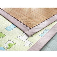 MBY Materassino in bambù, Bambino Bambini Cartone Animato Seta Ghiacciata Doppia Faccia Scuola Materna Pisolino Stuoia Carbonizzato bambù (Size : 70×180cm)
