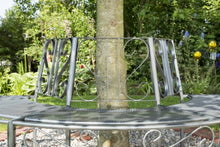greemotion 416392 Panchina Semicircolare da Albero Toulouse in Acciaio, 195 x 100 x 83 cm, Grigio, 195x100x83 cm