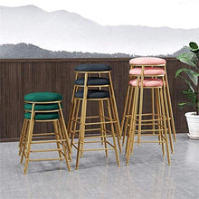 LWW Sgabelli, Bancone Altezza finitura del metallo/ferro per Pub/Ristorante/Casa Cucina - Backless seggiolone con molle dell'ammortizzatore,75 cm