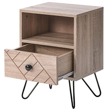 Q-HL Comodino Tavolo da Comodino in Legno Night Stand Cassetto Cassapancio Facile da Assemblare Stoccaggio Conveniente per Soggiorno Camera da Letto