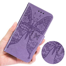 ikasus Cover iPhone XS Max Custodia,Goffratura fiore farfalla Flip Custodia Funzione Stand PU Premium Protezione Super Sottile TPU Interno Case Porta Carte credito Custodia Cover