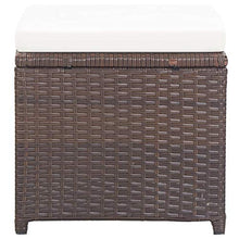 SKM Sgabelli da Giardino 2 pz con Cuscini in Polyrattan Marrone
