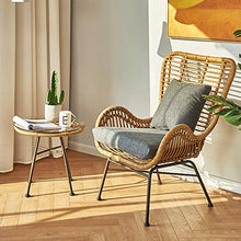 Set di Mobili da Giardino per Esterni, 3 Pezzi Set di Sedie in Rattan per Il Tempo Libero per Famiglie Mobili da Conversazione in Vimini per Tutte Le Stagioni per Giardino sul Retro