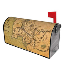 Lord Of The Ring Map - Copertura magnetica per cassetta postale con mappa, design unico, per giardino, giardino, cortile, dimensioni standard, 53 x 45 cm