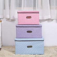 Ampia scatola di imbottitura pieghevole in tessuto di cotone in cotone per bambini giocattolo per bambini Organizer maniglie per home armadio cassettiera da camera da letto organizzatori contenitore