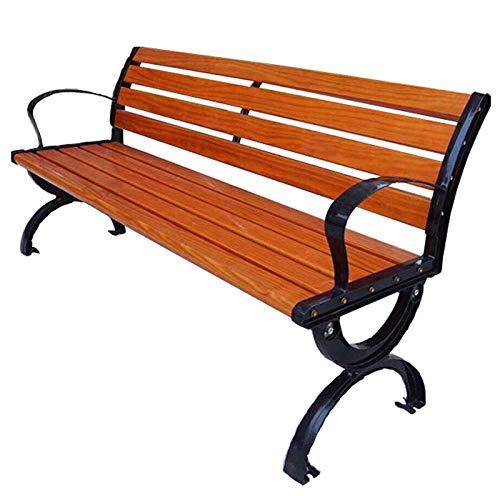 Panchina del Parco di Svago Banchi del Patio Giardino All'aperto, Panchine da Cortile in Metallo Resistenti Intemperie e Ruggine, Comoda Panca 2-4 Posti, Panchine Decorative Vintage per Prati Verand