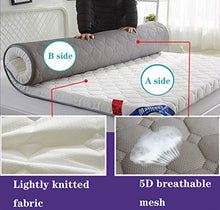 Floor Mattress Futon Mattress,Breathable Fold Futon,Thick Mattress,Double Japanese Sleeping Pad,Soft Futon Floor Mattress,Foldable Roll Up Floor Mattress,Thickness 6cm,Whiteash,180x200cm