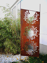 Zen Man ruggine Giardino frangivista in Metallo 1 mm ruggine Recinzione Giardino Decorazione antiruggine Parete frangivista H165 x 50 cm 030935-1