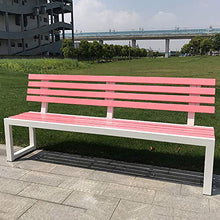 Panchina Parco Panche Lounge per Terrazza All'aperto, Panca da Giardino Resistente alle Intemperie con Struttura in Ghisa e Legno Massello Anticorrosivo, 2-3posti Panca con Schienale e Braccioli