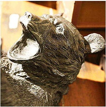 JFFFFWI Bere Orso Portabottiglie Divertente Animale Faunistico Portabottiglie da Vino, Piano di Lavoro/Piano per Tavolo/Free Standing, Premium Resin, Nero, 28 & Tempi; 18 cm, Creativo, Port