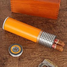 Humidars Cigar Humidor - Lega sigaro tubo Esterni Cigar Humidor Caso Box in alluminio Accessori for sigari con umidificatore Humidor igrometro mantenerlo fresco .Scatola di immagazzinaggio di cigari d
