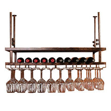 Splendidamente Portabottiglie Peaceip Piatto Alto in Vetro in Ferro battuto, Appendere, Testa in Ferro battuto (Colore: Nero, Misura: 80 cm)