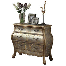 QKJD Europeo Tre cassetti Bello Piccolo Tipo di Famiglia Dipinta a Mano Portico armadietto della Pancia di Manzo armadietto del Mobile 97x46x87CM Silver