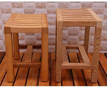 Sgabello per Doccia da Bagno in Legno, Antiscivolo Stabile per Adulti Donne Incinte per Bagno con umidità per Anziani 0107 (Colore: 433350 cm)