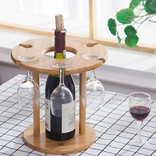 JXFS, supporto per bicchieri da vino e portabottiglie, in legno, con gancio, per gli amanti del vino, per feste e banchetti