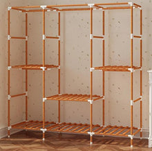 LyMei Armadio Portatile di stoccaggio Armadio in Legno massello Lavabile Impermeabile Oxford Cloth Closet Organizer Storage Armadio Pieghevole,A_150*46 * 170cm