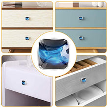 Set di 4 maniglie rotonde per armadio da cucina, credenza, cassettiera, cassettiera, con viti, per cucina, comò, armadietto, bagno, armadio volante, calcio blu fiamma