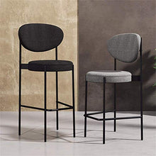 GYPPG Elegante Sgabello Bar con Schienale Alto seggiolone Altezza Seduta 25,6/29,5 Pollici | Gambe in Metallo Dorato e Sedile Imbottito in Tessuto Morbido | Sedie per