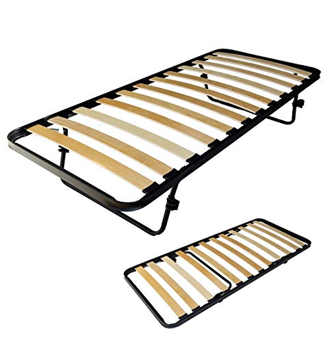 sardamaterassi Rete a doghe in legno singole 80x190 con piedi, estraibile a scomparsa letto supporti anticigolio