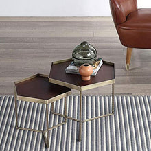 Jcnfa-Tavoli Tavolino da caffè in Ferro battuto Mobile in Ferro battuto, Alcuni sul Lato del Divano, tavolino Vassoio Esagonale, Tuta (Color : Combination)