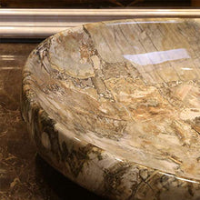 WEHOLY Lavabo in Resina Lavabo da Incasso Ovale in Pietra Naturale Lavabo antispruzzo per Hotel in Marmo Creativo retrò