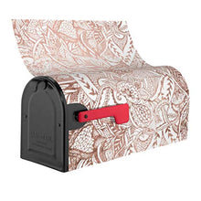 Moderna trafilata a mano in oro rosa floreale Boho Mandala dal design unico magnetico per cassetta delle poste, copertura per giardino e cortile, dimensioni standard 53 x 45 cm