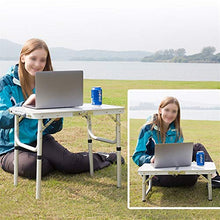 End Table Portatile Tavolo Tavolo da picnic picnic pieghevole, tavolino da gioco facile da imparare, in lega di alluminio, adatto per esterno, soggiorno, ecc., Disponibile in due dimensioni Portatile