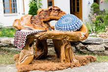 Windalf Spettacolare Panchina con gufo LIZY, 102 cm, rustica, piccola panca in legno di radice