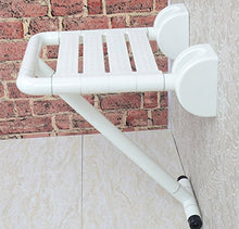 TLMYDD Acciaio Inox Vecchia Gravidanza Sedie Pieghevoli Donna Entrata Parete del Corridoio Bagno Sgabello Doccia Sgabello da Bagno (Color : White)
