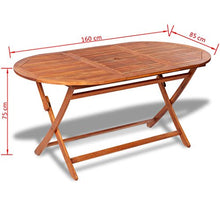 Festnight Tavolo da Giardino, Tavolo da Esterno, Tavolo da Pranzo per Esterni in Legno Massello di Acacia 160x85x75 cm