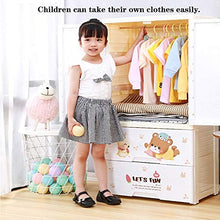 EXCLVEA Armadio Appendiabiti Cartoon Orso Armadio in Resina for Bambini Progettato Armadio di Vestiti Fai da Te Modular Storage Organizzatore Abbigliamento Governo for Camera for Bambini