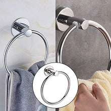 Anelli Porta Salvietta,Guador 2 Pezzi Anello Parete Anelli Portasciugamani Acciaio Inossidabile Portasalviette Anello Appendiabiti Per Bagno E Cucina(Argento)