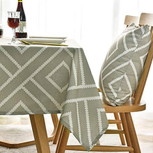 WSJIABIN Decorazione della casa tovaglia tavolino Tessuto Geometrico Grigio Plaid Modello Copertura Panno Tavolo da Pranzo Soggiorno tovaglia Impermeabile tavolino Cuscino Federa