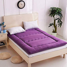 Futon Materasso Singolo per Student Dormitory Materasso Pieghevole Futon, Morbido e Traspirante Addensare Tatami Mat Sleep,Viola,Twin