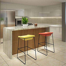 Yxsd Sgabelli bar colazione Pianale da cucina sedie for Industrial Vintage Sgabello in metallo Dining Chair Bar sala interna esterna Sgabello Esterno poggiapiedi con tessuto imbottito Mobili Sedile