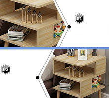 Zhicaikeji Comodino della Camera da Letto Tavolo da Comodino Semplice Irregolare in Legno Tinta Unita (Color : Green)