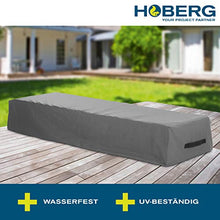 Hoberg Copertura per lettino da giardino con coulisse, in poliestere, resistente alle intemperie, ai raggi UV, per sedia a sdraio, 200 x 75 x 40 cm [600D]