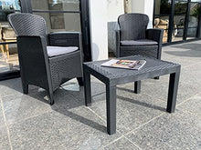 Maury's Salotto da Giardino Akita 3pz Antracite con Cuscini … (Antracite)
