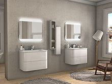 Bagno Italia Mobile arredo bagno 80 cm 2 cassetti lavabo mineralmarmo bianco rovere soft arredi I