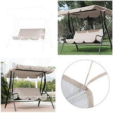 DERCLIVE - Coprisedile per dondolo da giardino a 3 posti, impermeabile, 150 x 110 x 10 cm