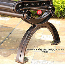 outdoor product Sedie da Parco all'aperto, Panca in Metallo per terrazza Giardino con Schienale, Panche Doppie Impermeabili e antiruggine, Adatto a Famiglie e Zone di Svago