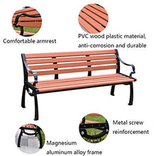 Panca da giardino con schienale, panca moderna semplice per il tempo libero per 2/3 persone, mobili da giardino in legno massello anticorrosivo, utilizzata in parchi, cortili, terrazze (120 / 150cm