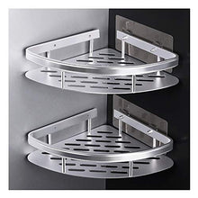 Qianduoduo888 Mensola Doccia Angolare, Mensola Angolare per Bagno in Alluminio Antiruggine Senza Foratura, Montaggio A Parete per Doccia Cucina per Cucina E Accessori da Bagno